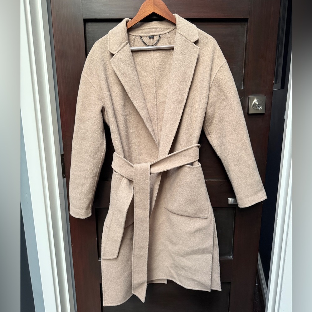 AllSaints Women's Beige Belted Trench Coat